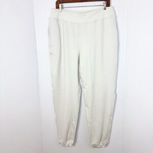 Athleta Cream Heather Size Large TALL Softluxe High Rise Pocket Jogger Pants